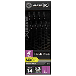 Matrix fishing GRR081 MXC-1 14 Pole Rig Лидер Серебристый Clear 0.165 mm 