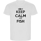 Купить Kruskis CA66900101S086 Футболка с коротким рукавом Keep Calm And Fish ECO Белая White S 7ft.ru в интернет магазине Семь Футов