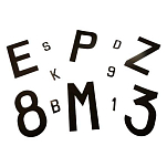Euromarine 070130 V Пластиковые наклейки с буквами Белая White 70 mm