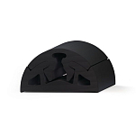 Привальный брус Tessilmare Bino 40 130-115-001 40x23мм 12м из чёрного ПВХ