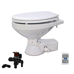 Jabsco 37045-4094 Quiet Flush Electric Toilet with Solenoid Valve, Regular bowl size (new), 24V