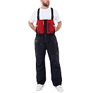 Купить Graff 719-o-b-4-l-176/182 брюки с бретелями Warmguard Winter 719-O-B-4 Black / Red 65x50x5 7ft.ru в интернет магазине Семь Футов