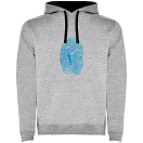 Купить Kruskis SU1067035802S199 Толстовка с капюшоном Angler Fingerprint Two-Colour Серый Heather Grey / Black L 7ft.ru в интернет магазине Семь Футов