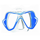 Купить Маска для плавания двухлинзовая из бисиликона Mares X-Vision LiquidSkin 411045 прозрачно-синий/сине-белый 7ft.ru в интернет магазине Семь Футов