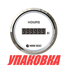 Счетчик моточасов цифровой 0-99999, 9 ч., белый циферблат, нержавеющий ободок, д. 52 мм, Marine Rocket (упаковка из 30 шт.) HMD0002WSMR_pkg_30
