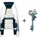 SEATEC YACHTING 225 + HONDA 2.3 Dinghy Set / темно-синий