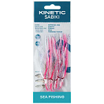 Kinetic F119-206-049 Sabiki Octopus L Рыболовное Перо Бесцветный Pink / Glow 6/0 