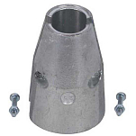 Super marine ANO3080 Коническая гайка вала Zinc Анод Серебристый Grey 30 mm