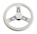 Рулевое колесо ELBA обод белый, спицы серебрянные д.320 мм, уценённое Volanti Luisi VN70311-08 utsenka