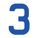 Купить Регистрационная цифра "3" из самоклеящейся ткани Bainbridge SN450BU3 450 мм синяя 7ft.ru в интернет магазине Семь Футов