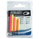 Garbolino GOMAM0190-H30OY Поплавок Antena Hollow 3.00 mm 6 Единицы Red / Yellow 22-27-32 mm