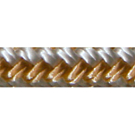 Sea-dog line 354-302119025GW1 Premium Двойная плетеная нейлоновая док-веревка Белая Gold / White 2 cm x 7.6 m 