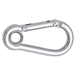 Talamex 74216132 Карабин с ушком и фиксатором Серебристый Grey 70 mm 
