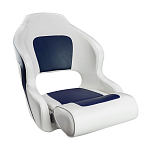 Кресло с болстером Delux Sport Flip Up, обивка белый/синий винил Marine Rocket 12182WB-MR