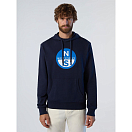 Купить North sails 691223-0802-XXL Толстовка с капюшоном Basic Logo Голубой Navy Blue 2XL 7ft.ru в интернет магазине Семь Футов