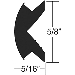 Taco metals 236-V120342BKA501 Виниловая вставка 236-V120342BKA501 50´ Черный Black