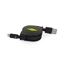 Купить Muvit MUUSC0121 USB Выдвижной USB-кабель К Lightning MFI 2.1A 1 M Черный Black 7ft.ru в интернет магазине Семь Футов