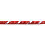 Шкотовый трос двойного плетения с сигнальной прядью Monteisola Corde Genoa DFG12-RO 1м Ø12мм из красного полиэстера