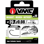 VMC 0703810 Maggot Связанные Крючки 70 см Черный Black Nickel 10 