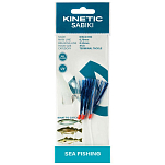 Kinetic F112-123-039 Sabiki Disco Рыболовное Перо Бесцветный Blue / White Flash