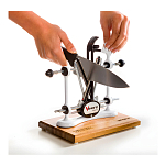 Станок для заточки ножей Warthog Sharpeners 580012 V-Sharp Classic II ELITE подставка 200x150мм 4 угла заточки 15°-20°-25°-30° стержни 325 грит корпус из белого окрашенного металла