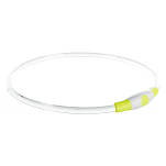 Trixie 12661 Flash Light USB Воротник Бесцветный Green L-XL