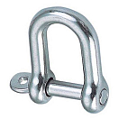 Купить Euromarine MDE054 A4 Прямая скоба с невыпадающим штифтом Серебристый Grey 5 mm 7ft.ru в интернет магазине Семь Футов