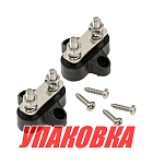 Клемма-штифт двойная, M6, черная/черная (упаковка из 10 шт.) Marine Rocket 4620136060141_pkg_10