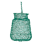 Evia UN3549 Metallic Wire Baskets Round With Neck 9 mm Зеленый Green 34 x49 cm 