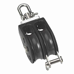 Barton marine 66668 T2 Двойной поворотный шкив с подшипниками и кронштейном Серебристый Black