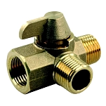 Jr products 342-62245 Трехходовой переключающий клапан Золотистый Bronze 1/2 MPT x 1/2 MPT x 1/2 FPT