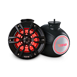 Динамики двухполосные DS18 NXL-PS6BK Ø165мм 65Гц—23кГц 100-300Вт 4Ом IP65 поворот на 360° RGB-подсветка из полипропилена черный-красный
