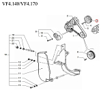 Шкив ременного привода VFP01122 для двигателей VF4.140/VF4.170/VF5.220/VF5.250 с гидравлическим насосом