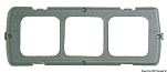 Кронштейн тройной с защелками CBE MAT3NL/G из тёмно-серого пластика для крепления переключателей и розеток, Osculati 14.659.02