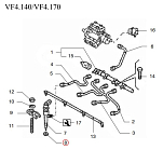 Уплотнительное кольцо форсунки Vetus VFP01187 для двигателей VF4.140/VF4.170/VF5.220/VF5.250