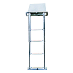 Forniture nautiche italiane 3030383 3 Шаги Нержавеющая сталь Сталь Лестница Бесцветный Silver