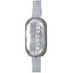 Tecnoseal ten00302 овальный цинковый анод 1.8Kg Grey 8x8x30 300 x 25 x 5 mm