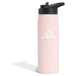 adidas kc6411/ns Бутылка Metal Straw 600ml Sandy Pink / Black 25x10x10