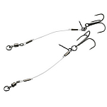 Kinetic F607-007-195 Single Stinger Fluo Carbon Связанные Крючки 45 Mm Черный Black 4 