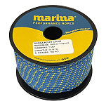 Marina performance ropes 1500.25/AZAM2 Marina Pes HT Color 25 m Двойная плетеная веревка Бесцветный Blue / Yellow 2 mm 