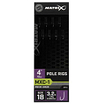 Matrix fishing GRR079 MXC-1 18 Pole Rig Лидер Серебристый Clear 0.125 mm 