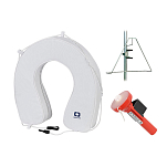 Комплект спасательный круг-подкова белый, автоматический буй, кронштейн для хранения, Osculati 22.419.00