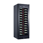 Винный шкаф компрессорный однозонный Libhof Esthete ET-143 655х680х1835мм на 143 бутылки черный с RGB-подсветкой отдельностоящий/встраиваемый
