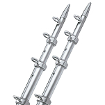 Taco metals 236-OT0552VEL186 Телемонтажник 1-1/2 x 18.5´´ Серебристый Silver / Silver