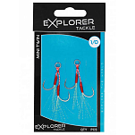 Explorer tackle EXAMT10 Mini Twin Вспомогательный крючок Серый Grey 1/0 