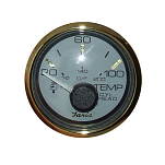 Индикатор температуры головки блока Faria Signature Gold Style 2" 14529 12В 20°C - 100°C серый/золотистый