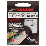 Ragot 950425021 Special Zander 7050BK Связанные Крючки 0.5 m 0.250 mm Черный 4 