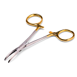 Greys 1593936 Curved Forceps 5.5´´ Колокол Золотистый Silver