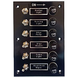 Goldenship GS11191 15A 12V 6 Переключатели бакелит Панель С Предохранитель Держатели Черный Black 115 x 165 mm 