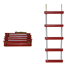 Купить Forniture nautiche italiane 3030005 5 Веревочная лестница для посадки на ступеньки Red / Grey 1480 mm  7ft.ru в интернет магазине Семь Футов